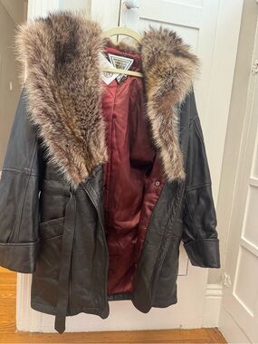 🤎 Marvin Richards Black Coat with Brown Fur
